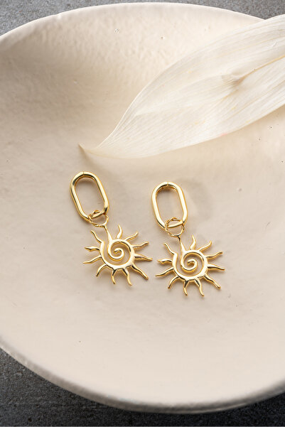 Silvano Jewelry 925 Ayar Gümüş Güneş Küpe