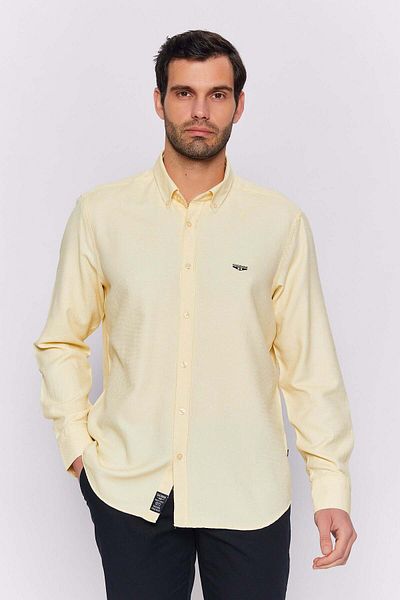 Galvanni Men's Yellow Shirt - Norret Light Yellow