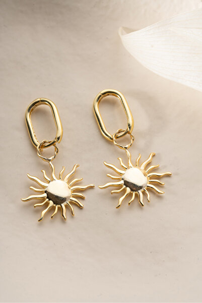 Silvano Jewelry 925 Ayar Gümüş Güneş Küpe