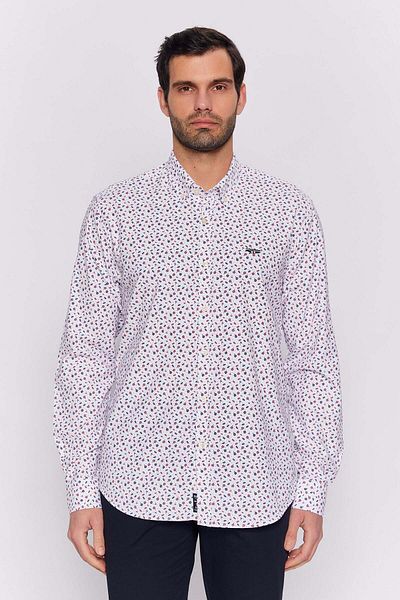 Galvanni Men's Claret Red Shirt - Milorya Bordeaux Multi
