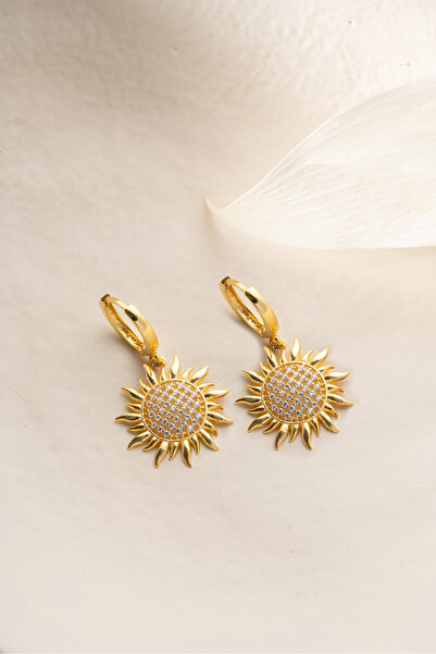 Silvano Jewelry 925 Ayar Gümüş Güneş Küpe