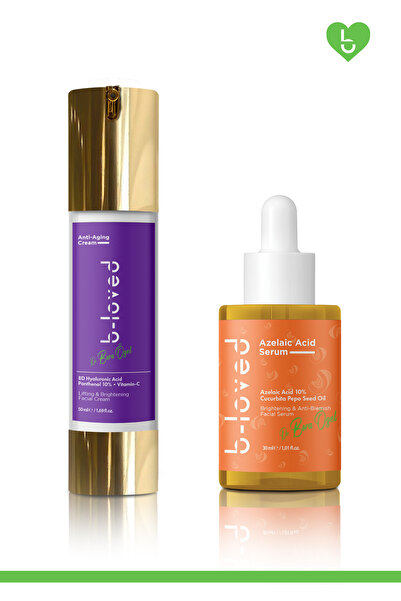 b-loved 2'li Cilt Bakım Seti Leke Karşıtı %10 Azelaik Asit Serumu -8d Hyaluro...