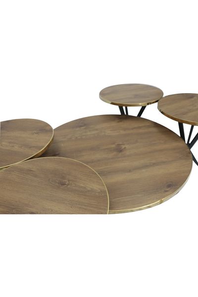 SAHABA 4 x 1 brown table set 2299