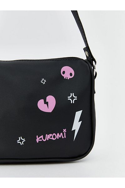 LC Waikiki Black Kuromi Printed Girl's Shoulder Bag