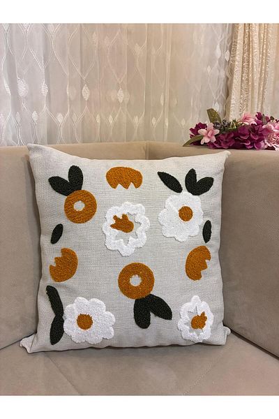 Mustgross Husa de perna decorativa din in 43x43cm 1 bucata