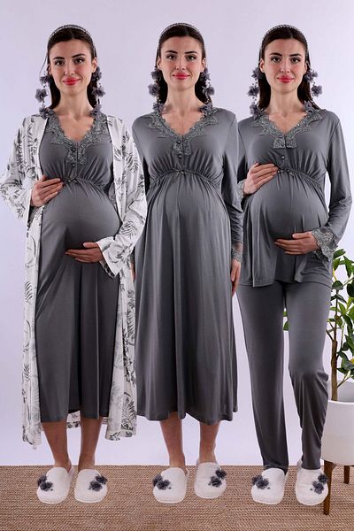 ByLohusa Effortt Smoked Lace Maternity Set