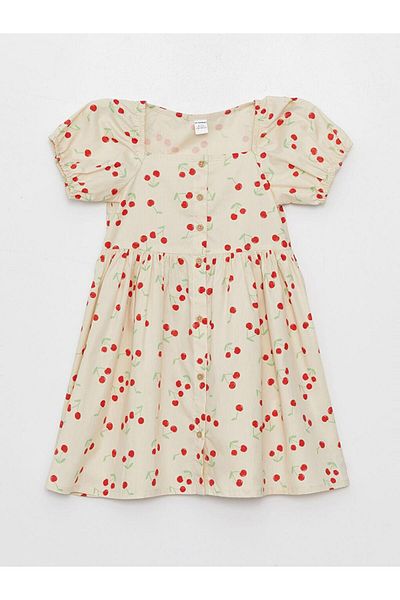 LC Waikiki Square Neck Floral Patterned Baby Girl Dress (S4)