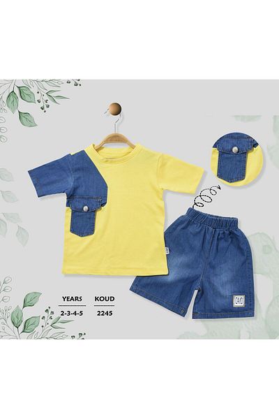 BİGÜMEX Boy's Jeans Shorts Suit