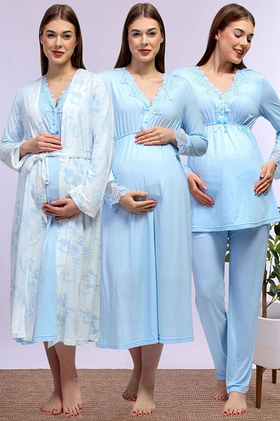 ByLohusa Effortt Blue Lace Maternity Set