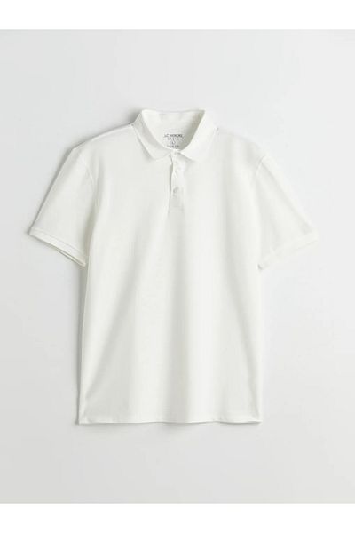 LC Waikiki Lcwaikiki Classic Ecru Polo Neck Pique Men's T-Shirt
