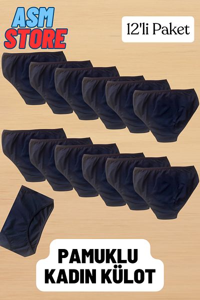 Akpınar Advantageous 12 Panty Set - 100% Cotton - Choice of Combine or Grey and Black Colors