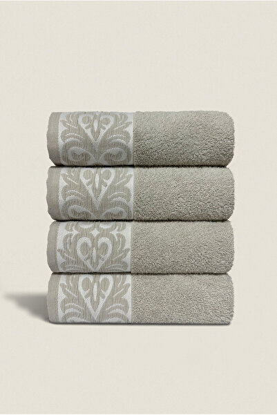 Ellaline Набір рушників Roma 4 шт. 100% бавовна, сертифікована, рушник для рук і обличчя, весільний набір з мереживом, жакардовий, 60x100 см