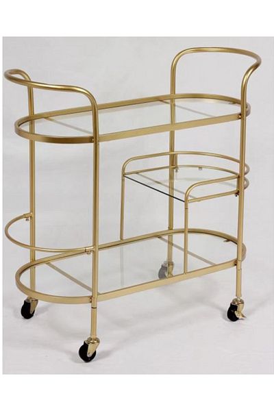 SAHABA Two-tiered golden glass presentation