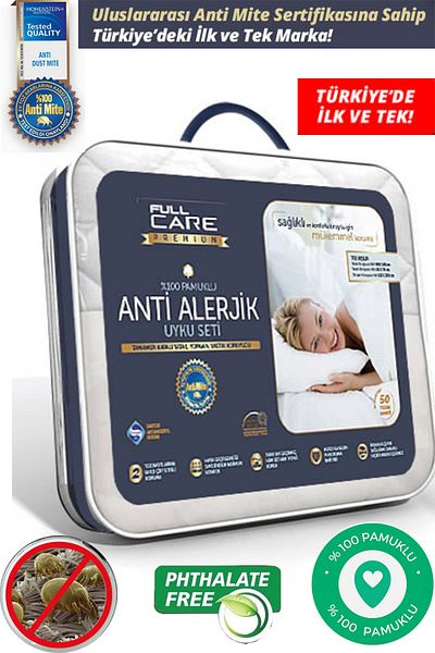 Bodmar 100% Cotton, Antiallergic, Antibacterial Double Person Bed Pillow Quilt Cover 160 X 200 cm