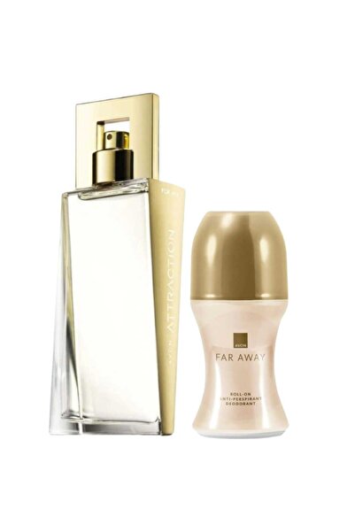 AVON Attraction Kadın Parfüm 50 ml ve Far Away Rollon Paketi