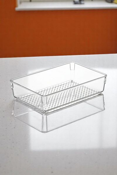 Milenay يعيش! استمتع بتخطيط شفاف كريستالي - منظم متعدد الأغراض، 22x15,5x5,5 سم
