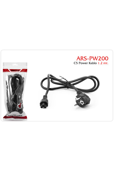 İMEXTECH Bilişim Burada C5 Power Kablo 1.2m Bilgisayar, Monitör, Adaptör, Yazıcı Uyumlu Güç Kablosu