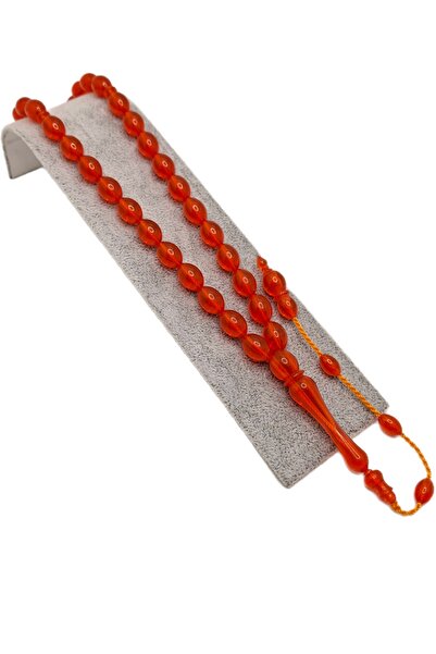 Han Ticarethane Светлоотразителни оранжеви молитвени мъниста от бял прах