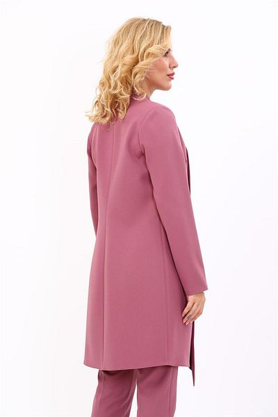 ÖNDER ÖZSOY Shawl Collar Long Jacket-Rose