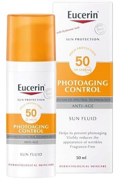 Eucerin Sun Fluid SPF 50+ Sunscreen for All Skin Types, 50ml