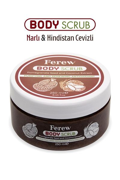 ferew Body Scrub with Pomegranate Seeds and Coconut 250ml