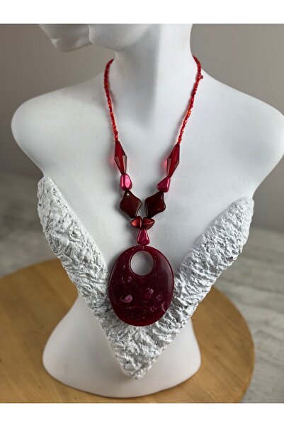 SEDEF TAKI Doğal taşlı uzun kolye