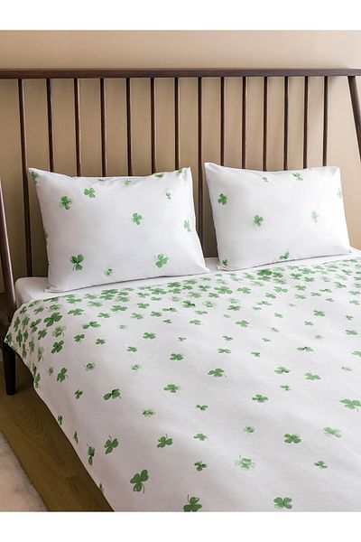 LC Waikiki Lcwai̇ki̇ki̇ Home Clover Printed Double Pique Set