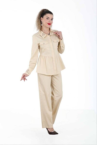 ELLA DİZAYN ÇİÇEK DETAY NAKIŞLI GÖMLEK