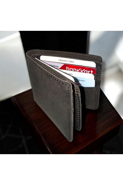 NZCLUB Grayzi Leather Men's Wallet Card Holder with 12 Card Holders 1 Coin Compartments