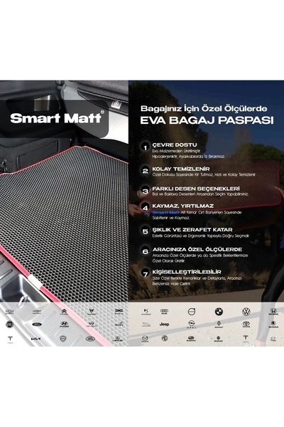 SMART MATT BYD SEAL U DM-i 2024-2025 UYUMLU ARACA ÖZEL YENİ NESİL AKILLI BAGAJ HAVUZU