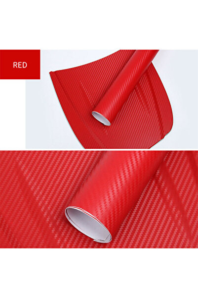 Choice ملصقات سيارة من ألياف الكربون ثلاثية الأبعاد باللون الأحمر مقاس 10 × 1...