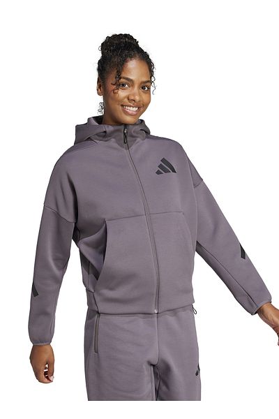 adidas Jd5985 W Z.N.E. Fz Purple Loose Fit Straight Women's Zip Jacket