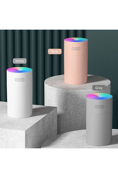Generic EHOME 270ml Portable Night Light Quiet Auto-Shut Off Car Mist Humidifier Diffuser Pink