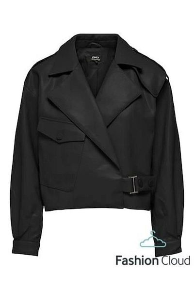 Alisim Soft Leather Jacket with Pocket and Belt Detail
