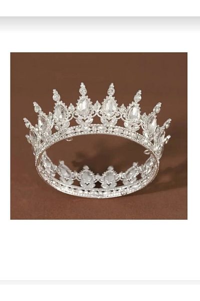 Zanora Coroana de tort de 18 cm SilverMetal Ziua de naștere și ziua de naștere vor discuta