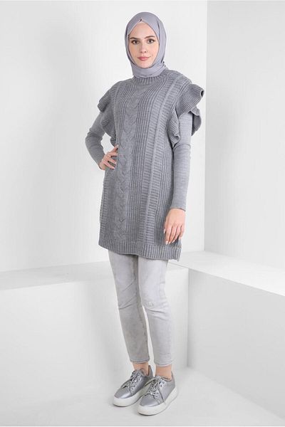 Alvina Ruffle Detailed Knitwear Sweater 44030