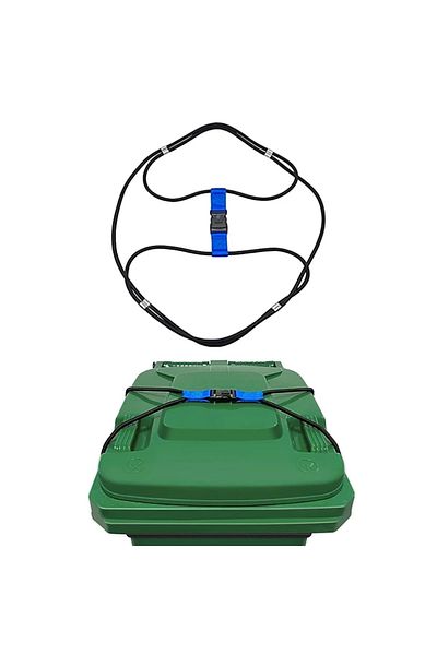 COOYA Trash Can Lock, Adjustable with Elastic Strap, Suitable for Outdoor Use, Suitable for Animals Dogs