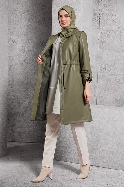 Alvina Suni Leather Trench Coat 10931