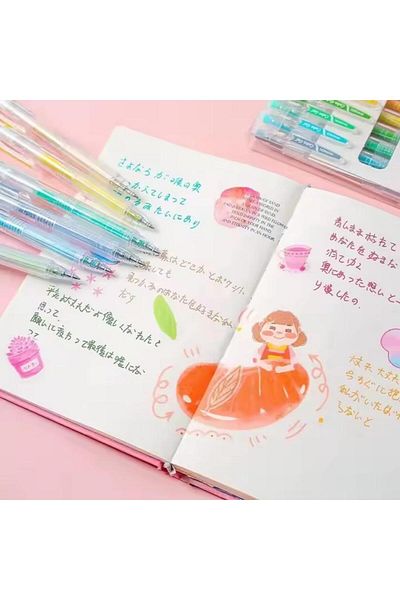 Generic Set Of 9 Coloured Gel Ink Pen Multicolor