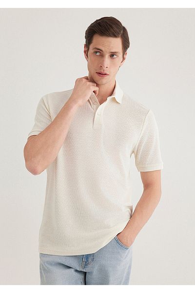 Mavi Εκρού Polo T-Shirt Slim Fit 0612521 -70057