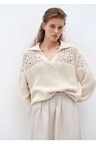 Mavi Polo Neck / Loose Comfortable Sweater Dragon No: 1710640 -82127