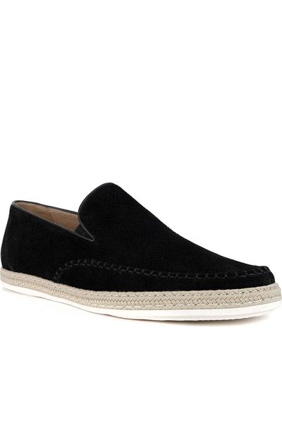Sergio Moretti Black Moccasins Mens Shoes