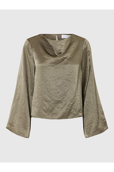 Selected Femme Oberteil mit langen rmeln High Neck