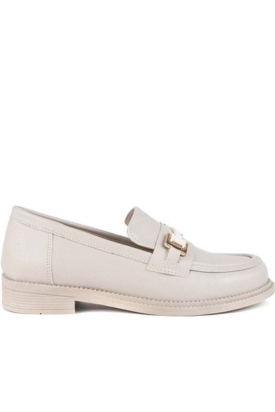 Vaani Beige Loafers Womens Shoes