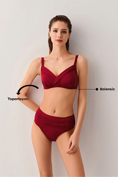 SUWEN Covered Banded Corset Recovery Bikini Top