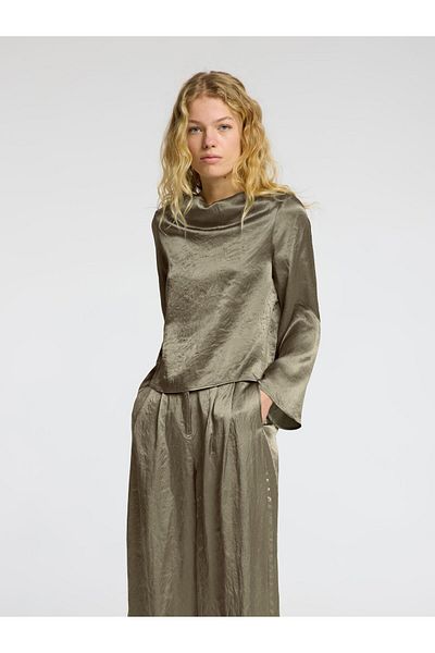 Selected Femme Oberteil mit langen rmeln High Neck