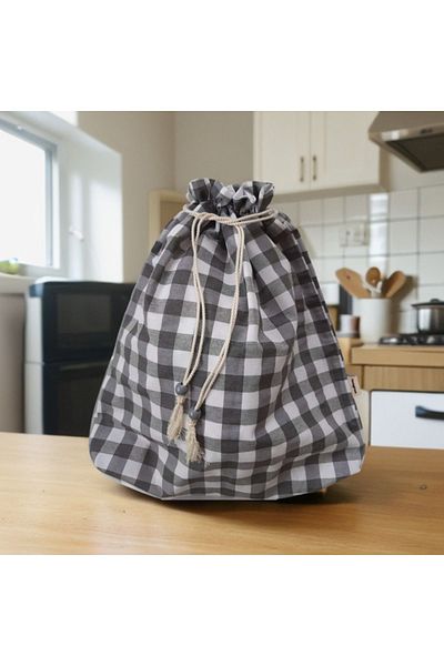 nazegram Gingham Bread Bag, Bread Bag