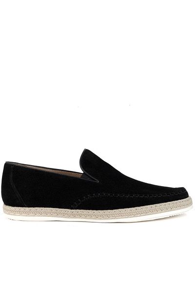La Conte Black Moccasins Mens Shoes