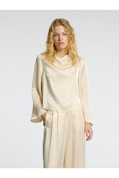 Selected Femme Oberteil mit langen rmeln High Neck