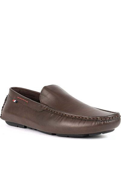 Santino Milano Brown Moccasins Mens Shoes